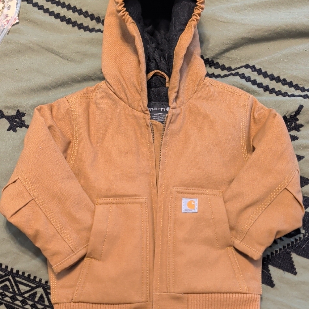 Carhartt 12 Month Tan Hooded Jacket - Picture 5 of 5